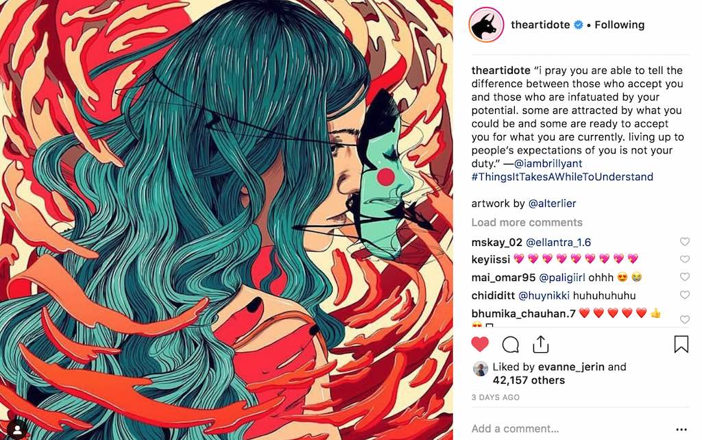 The Artidote on instagram