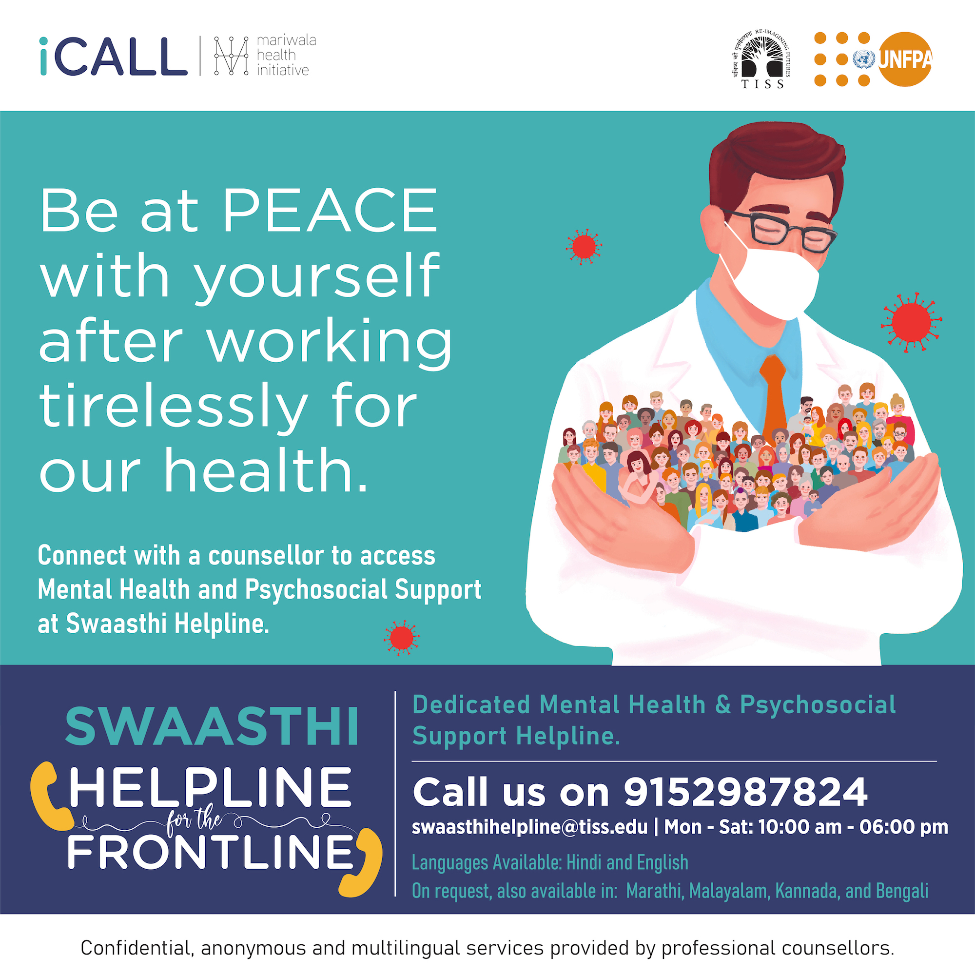 Swaasthi helpline for frontline workers