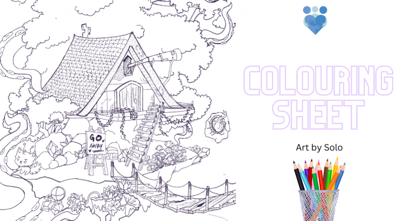 colouring sheet banner